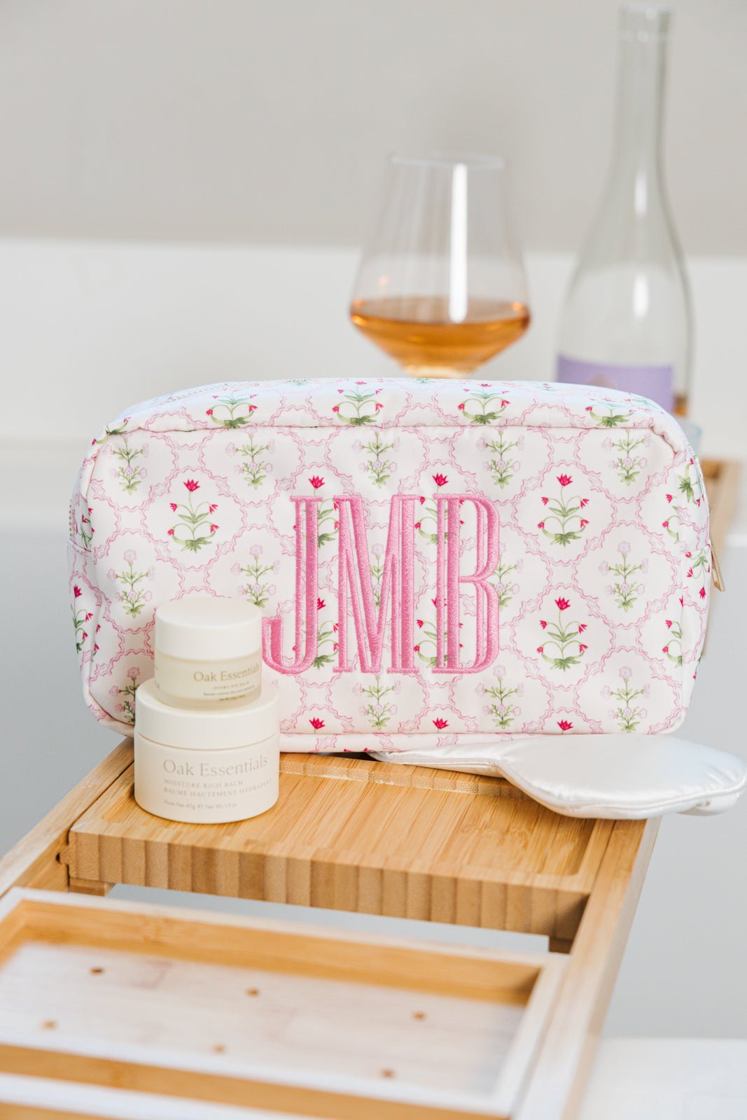 Embroidered Printed Nylon Pouch