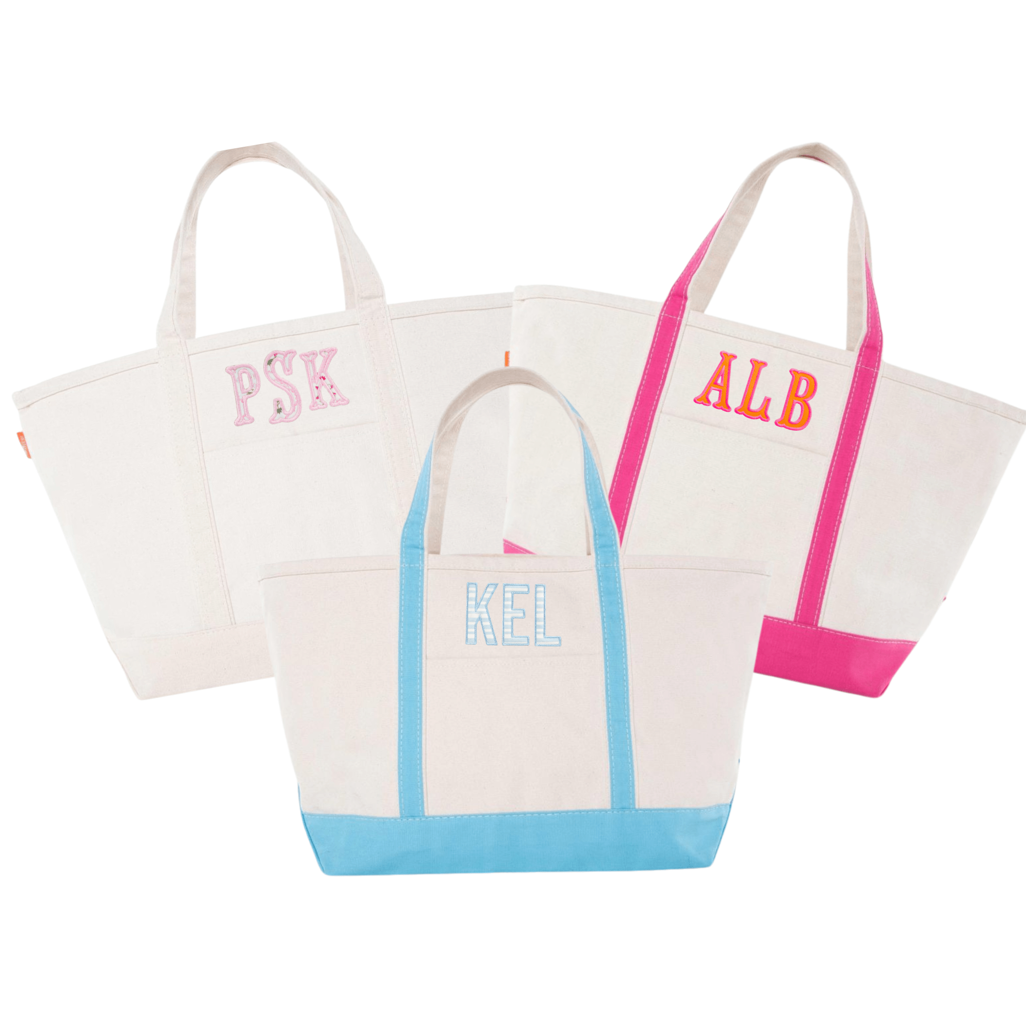Embroidered Canvas Tote with Applique