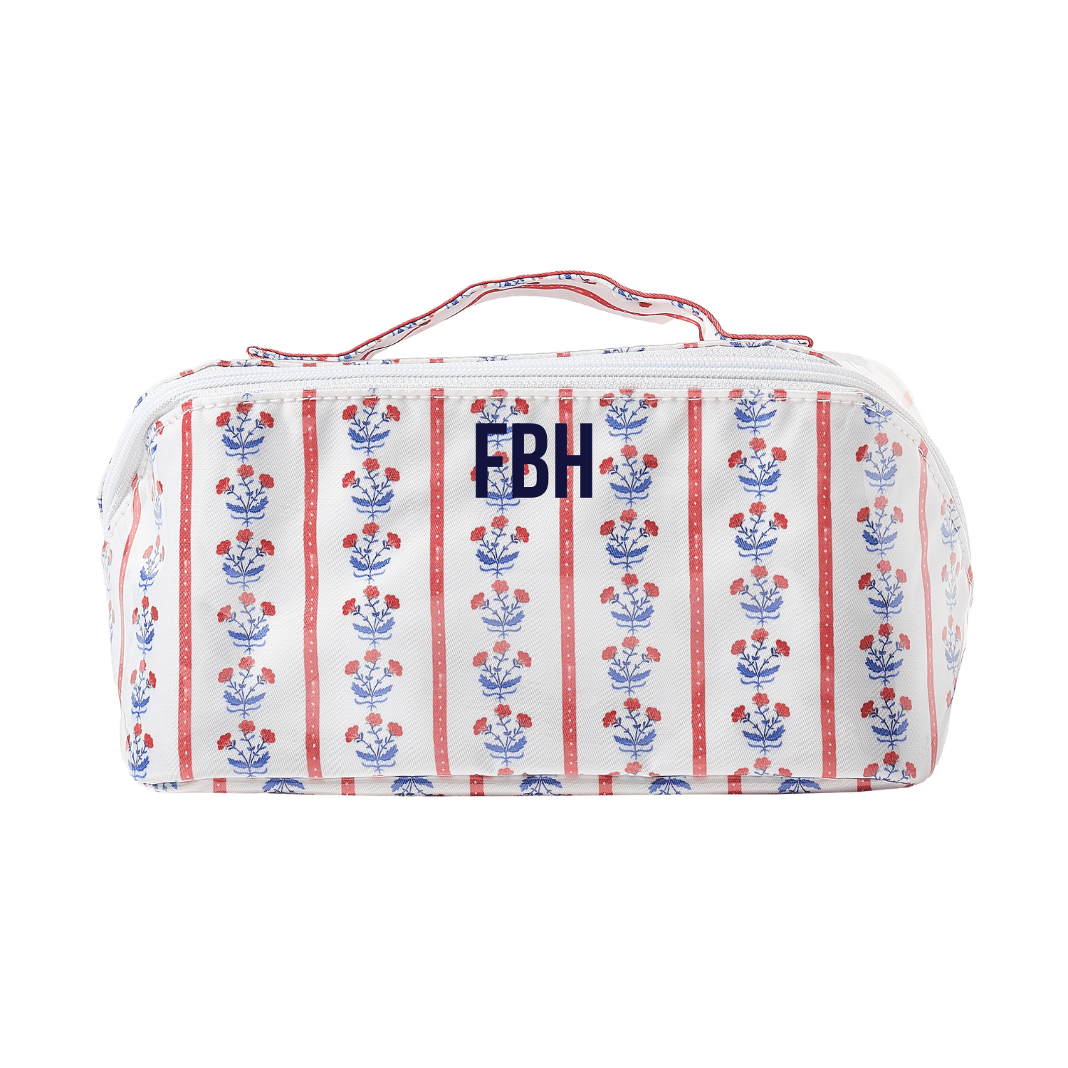 Embroidered Clear Coated Lay Flat Cosmetic Bag - @Nashville Tash x SWP