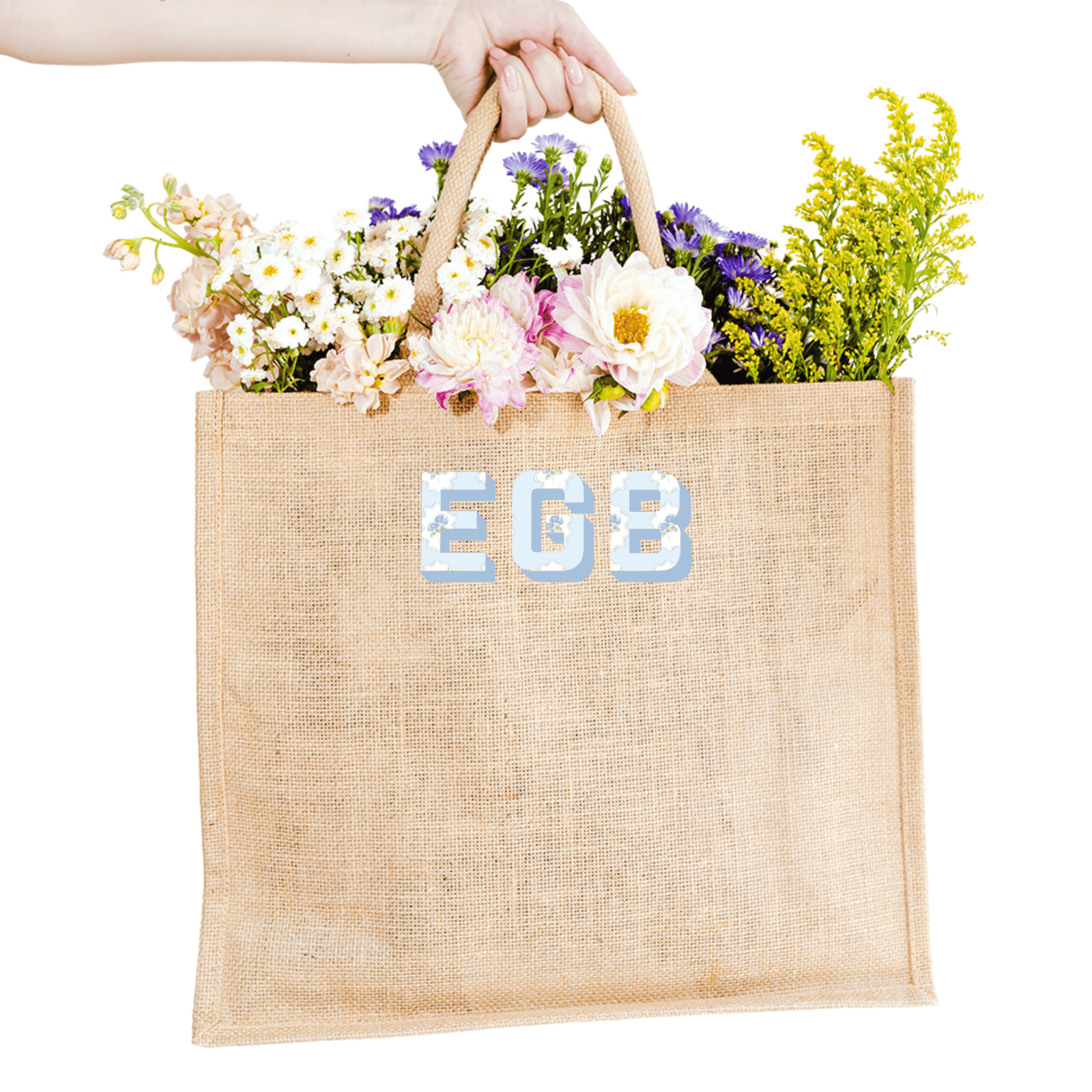 Printed Monogram Jute Carryall