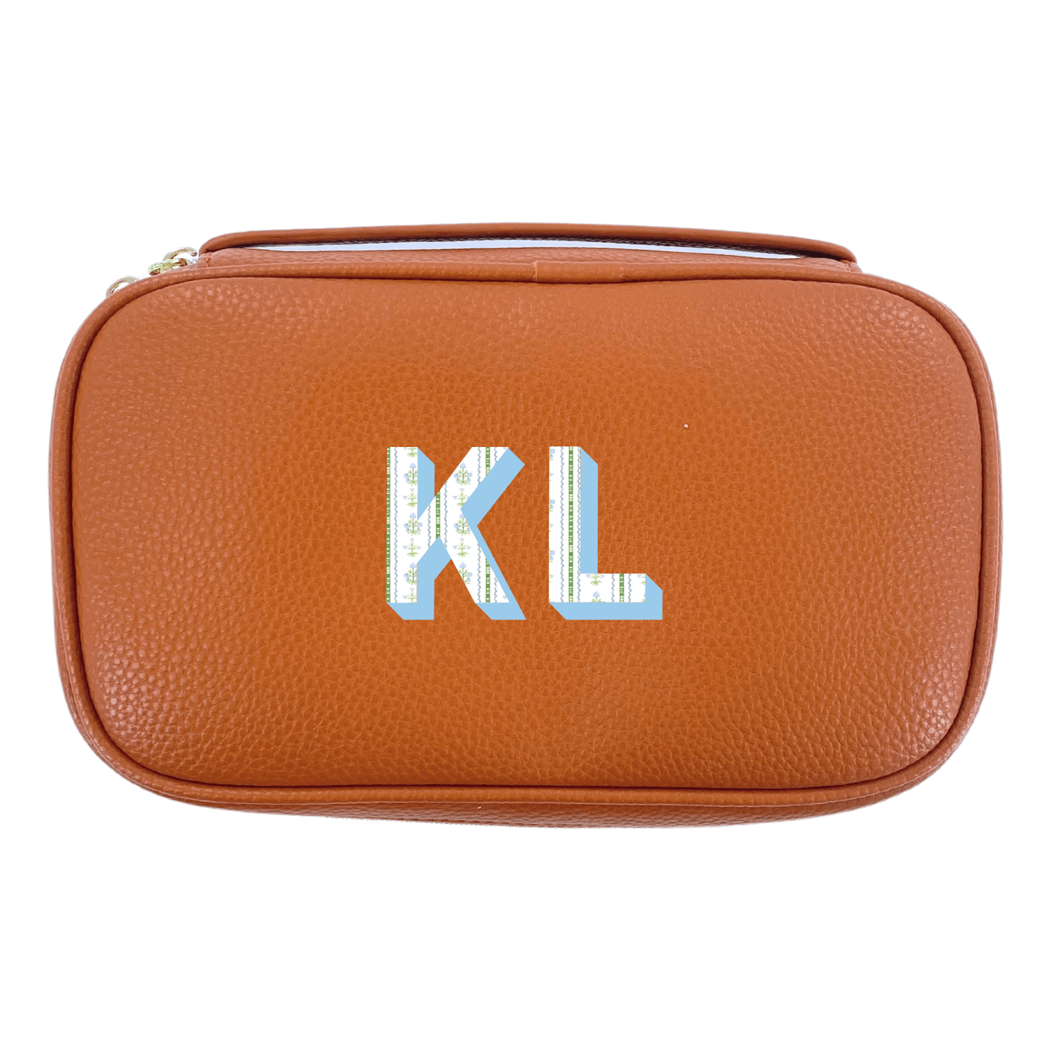 Printed Monogram Travel Tech Case Organizer